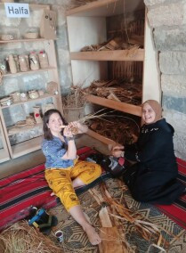 Handwoven Coasters and Baskets with Local Ladies