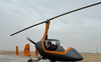 Flying On a Gyrocopter around Al Khor