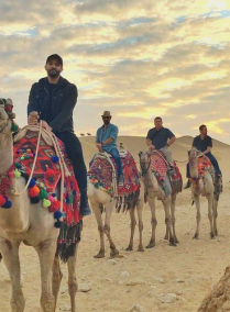 Giza Pyramids by Camel